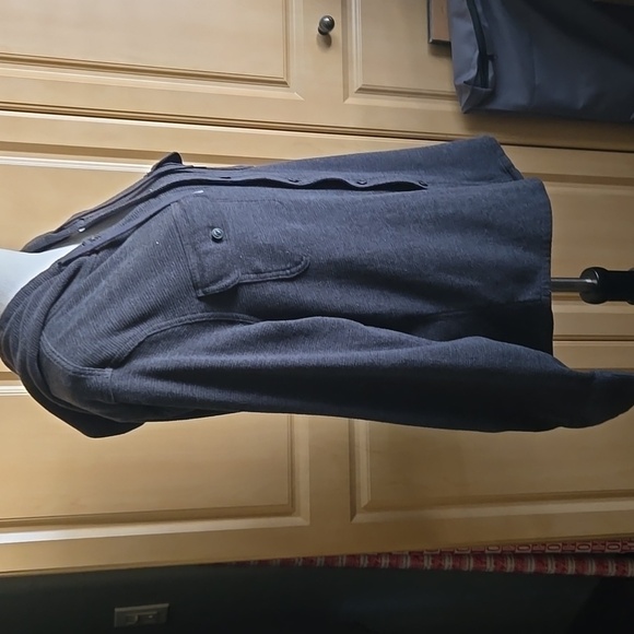 New American Eagle Navy Blue Super Soft Long-Sleeve Hooded Thermal Shirt. M - Picture 4 of 15